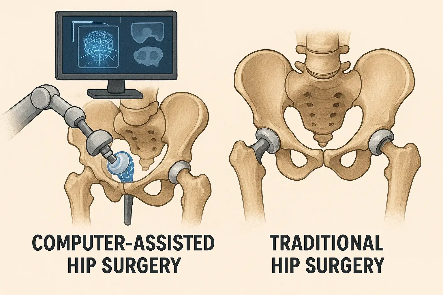 Difference Between Computer-Assisted Hip Surgery & Traditional Hip Surgery