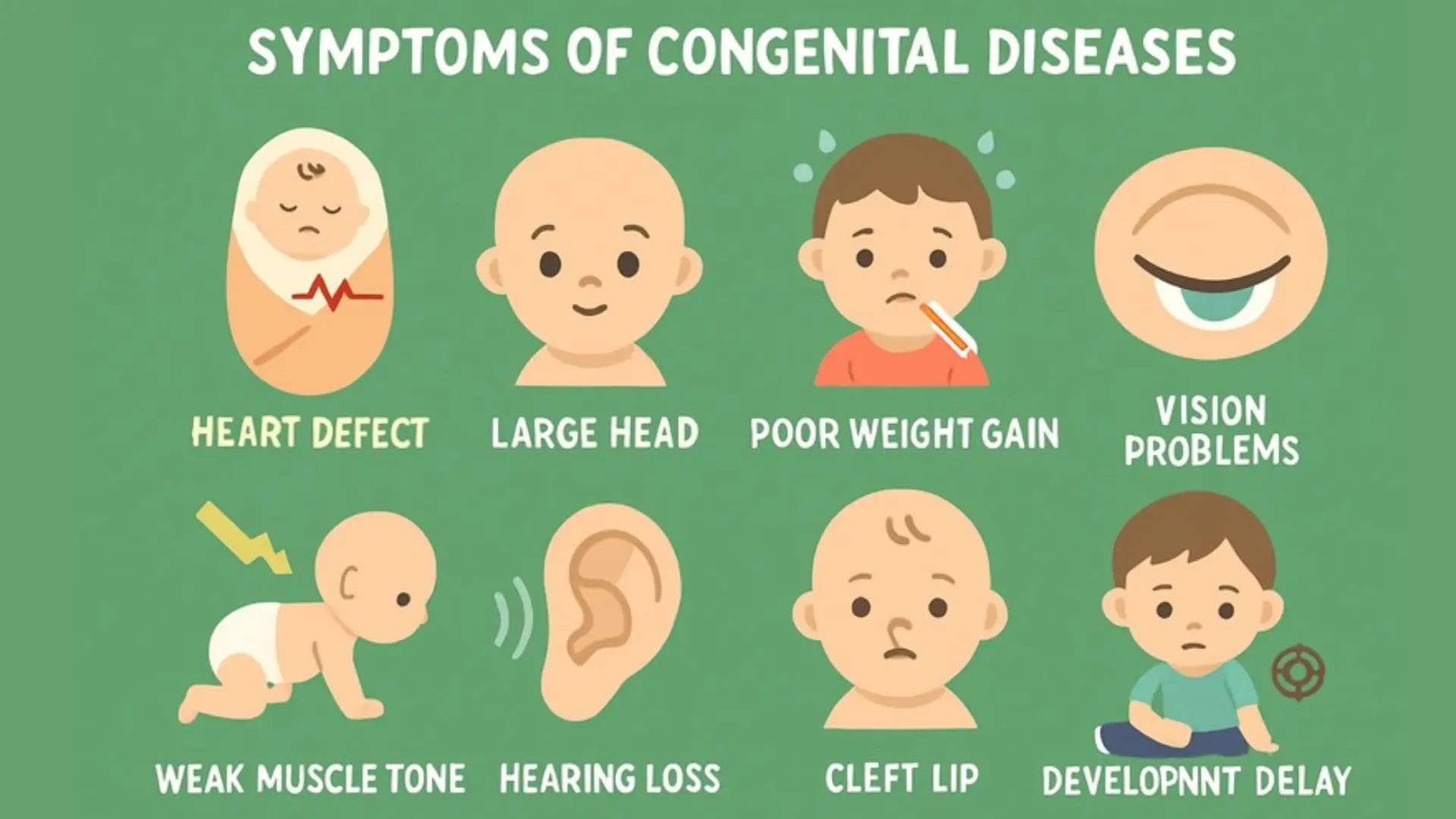 Symptoms of the Congenital Diseases 