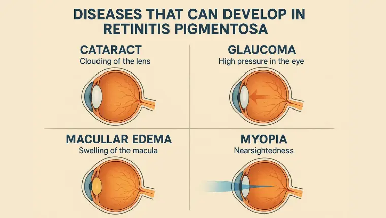 Which Diseases can be Developed in A Retinal Pigmentosa Patient
