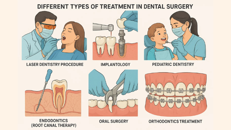 Different Types of Treatment in Dental Surgery