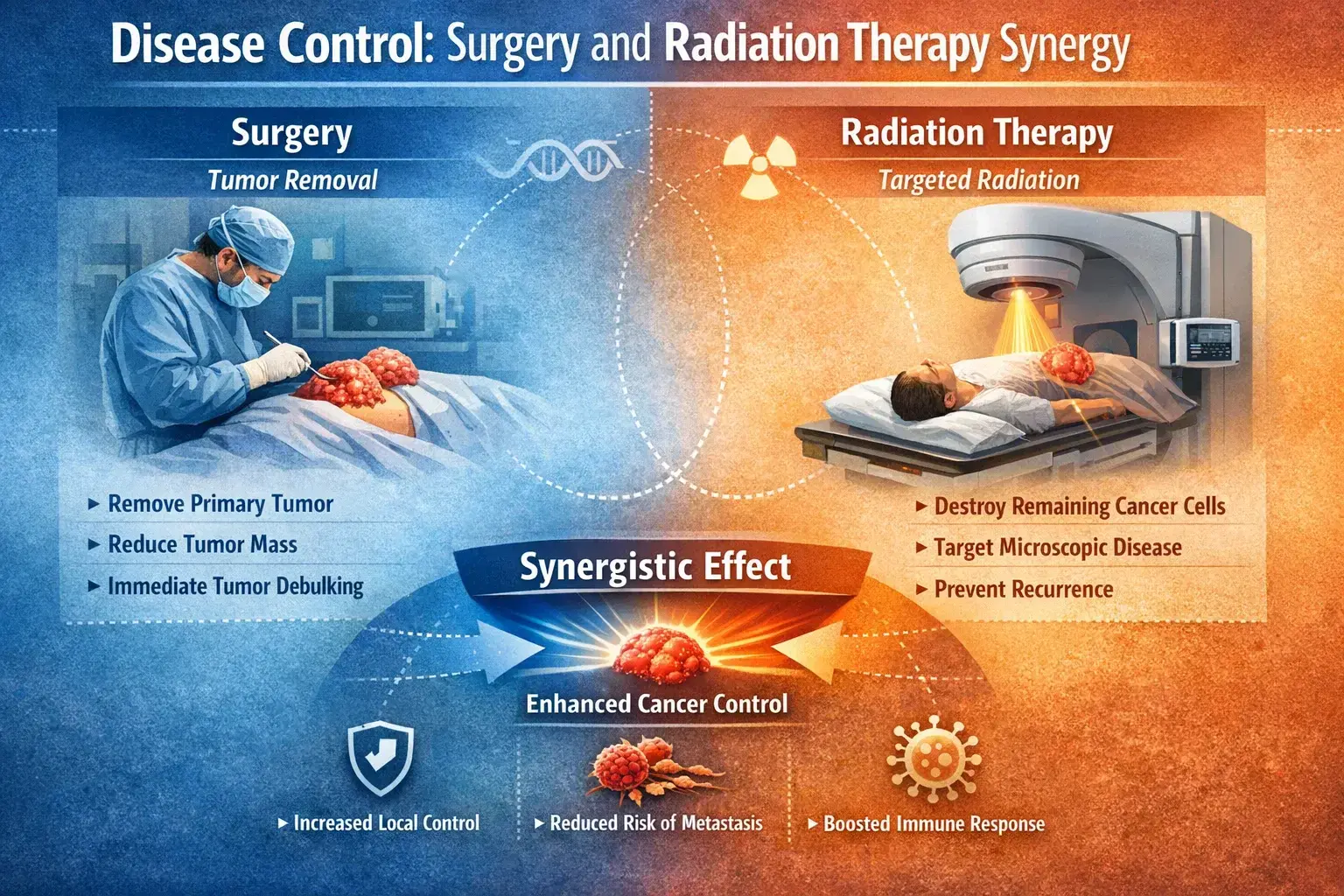 Disease Control Surgery and Radiation Therapy Synergy