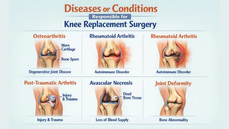 Diseases or Conditions Responsible for Knee Replacement Surgery