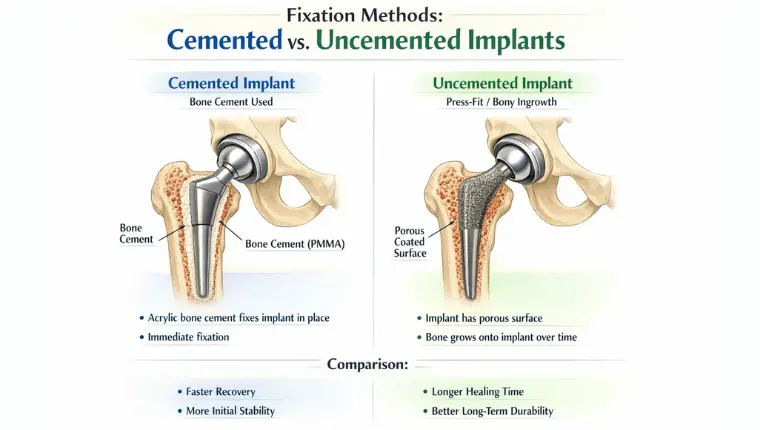 Fixation Methods: Cemented vs. Uncemented Implants