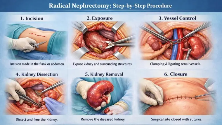 The Step-by-Step Surgical Process of Radical Nephrectomy