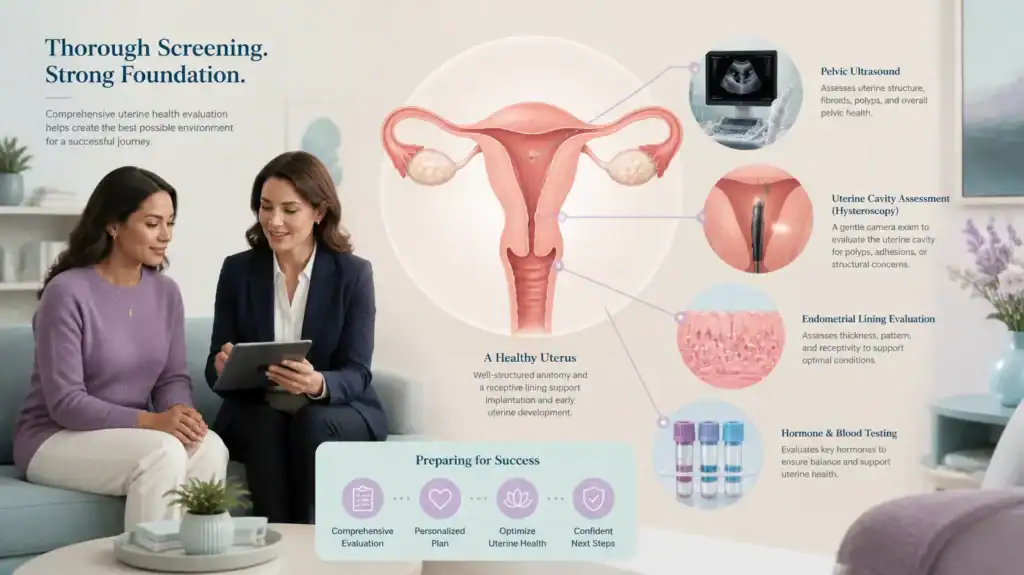 How does the uterine health of the surrogate affect the surrogacy
